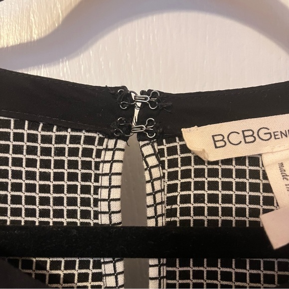 BCBGeneration Black and White Peplum Top - Picture 7 of 7